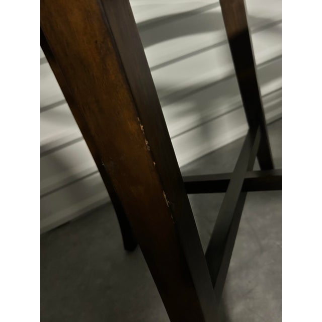 Modern Crate & Barrel 48” Halo Glass Dining Table For Sale - Image 3 of 7