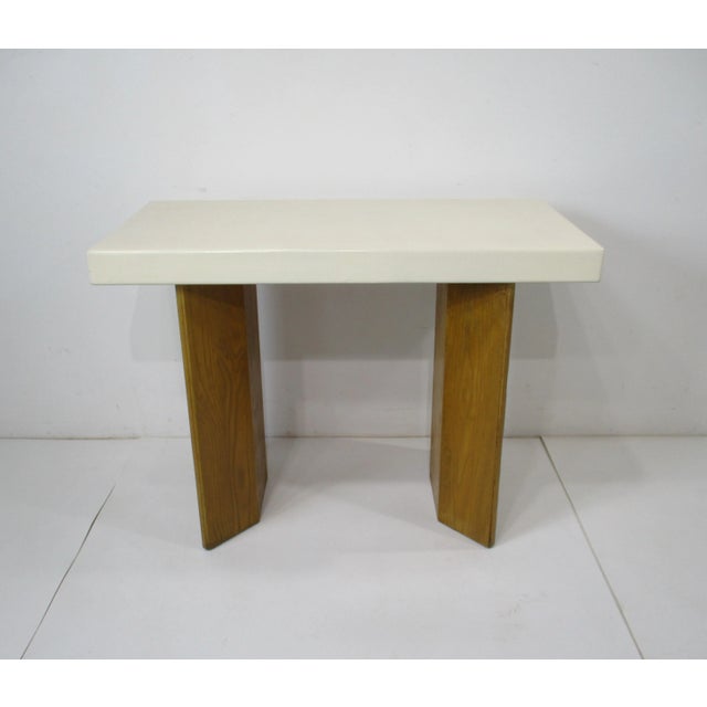 Paul Frankl Cork Top Console Table for Johnson Brothers Furniture Co. For Sale - Image 10 of 10