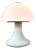 White Glass Mushroom Model 6329 Table Lamp from Glashutte, 1970s For Sale