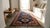 Textile 1890s Blue Navy Harshang Geometric Antique Nw Persian Rug 4'0" X 10'6" Handmade Wool Carpet For Sale - Image 7 of 7