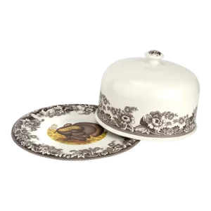 Spode Woodland Turkey 2-Piece Serving Platter with Dome