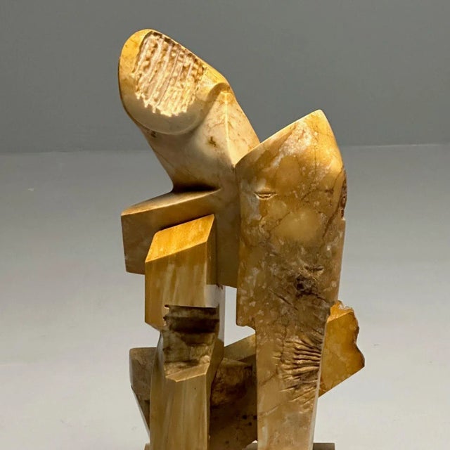 Mid-Century Modern Abstract Marble Sculpture / Statue, Signed and Dated, 1983 For Sale - Image 9 of 12