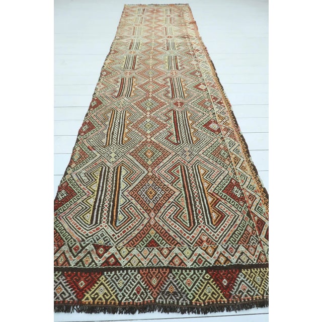 Art Deco Antique Turkish Afion Kilim Runner For Sale - Image 3 of 13