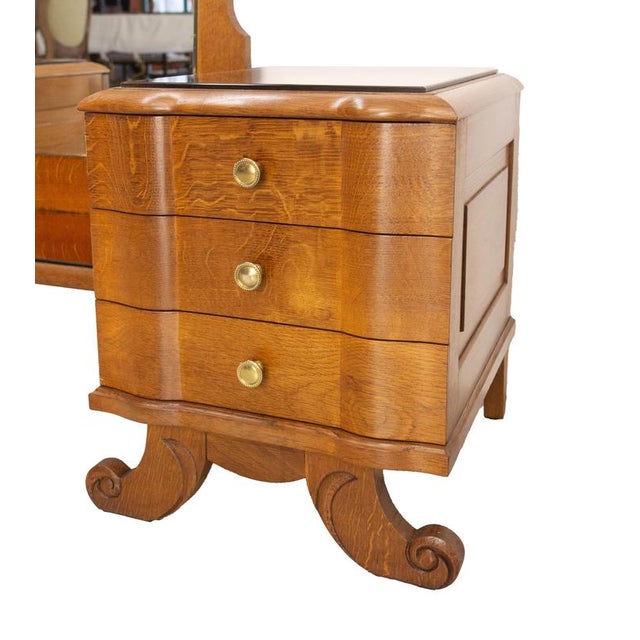 1950s Full Length Mirror with Dressing Table, French, 1950 For Sale - Image 5 of 14