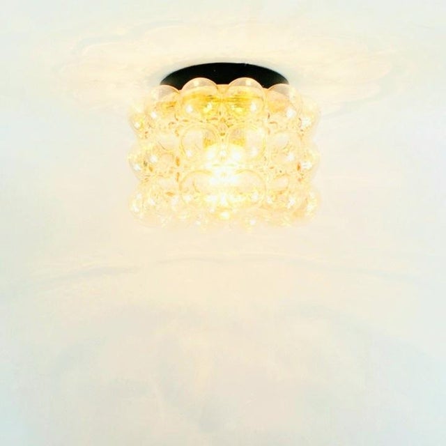 1960s Mid-Century Modern Amber Bubble Glass Ceiling Lights/Flush Mounts by Helena Tynell for Limburg - a Pair For Sale - Image 6 of 8