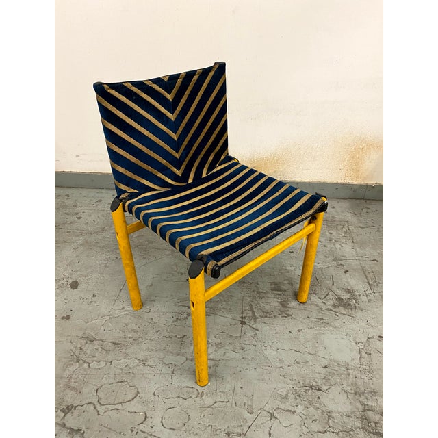 Postmodern Set of Six Vintage Dining Chairs For Sale - Image 3 of 11