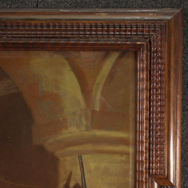 Mattia Traverso, Interior Scene, 1930, Oil on Canvas For Sale - Image 10 of 16