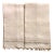 Pair White Linen Guest Hand Towels With Fringe. For Sale