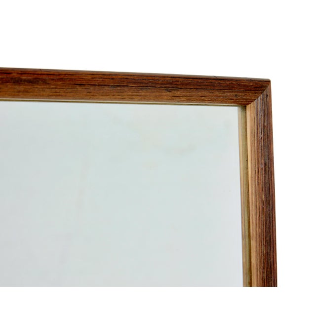 1960s Mid-Century Modern Scandinavian Segmented Wall Mirror in Oak Frame, 1960 For Sale - Image 5 of 6