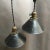 1940s Industrial Painted Black Cone Shape Factory Pendant Lights - a Pair For Sale - Image 4 of 6