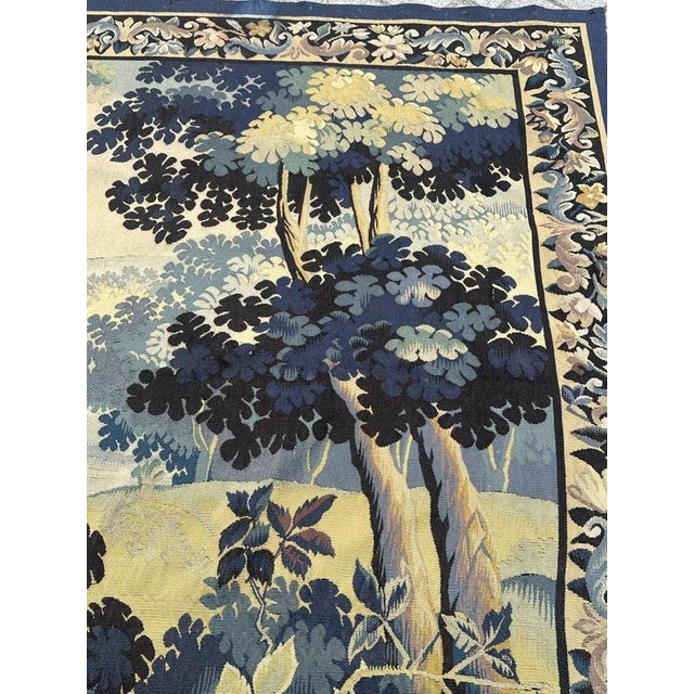 Vintage French Aubusson Tapestry in Silk and Wool, 1930s For Sale - Image 14 of 18