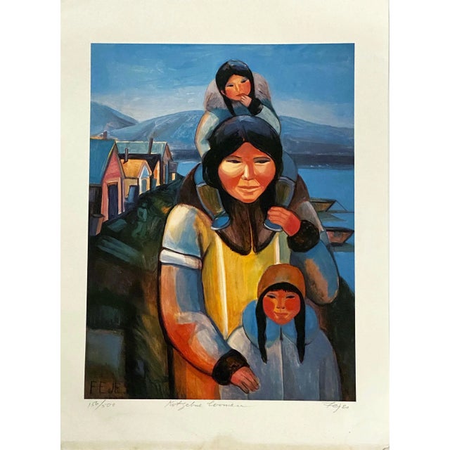 1970s "Kotzebue Woman" Claire Fejes Fauvist Figurative Limited Edition