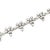 Elegant vintage necklace crafted in solid 18K white gold. Featuring classic bowie-style links set with sparkling diamonds...
