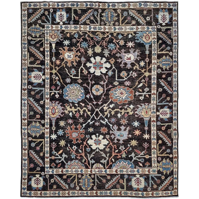 Traditional Turkish Oushak Carpet 8.6x9.9 For Sale - Image 3 of 7