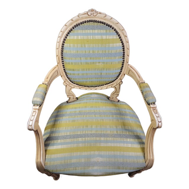 1950s Classic French Louis XVI Fauteuil Armchair For Sale