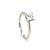2020s Tiffany & Co. Platinum Princess Cut Diamond Engagement Ring 0.82ct 4.5gSize 6.75 For Sale - Image 5 of 11