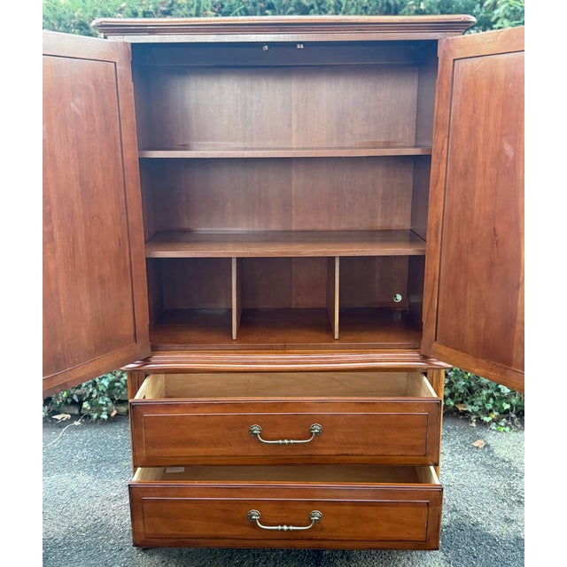 Drexel Heritage Drexel Heritage French Countryside Cherry Armoire For Sale - Image 4 of 11