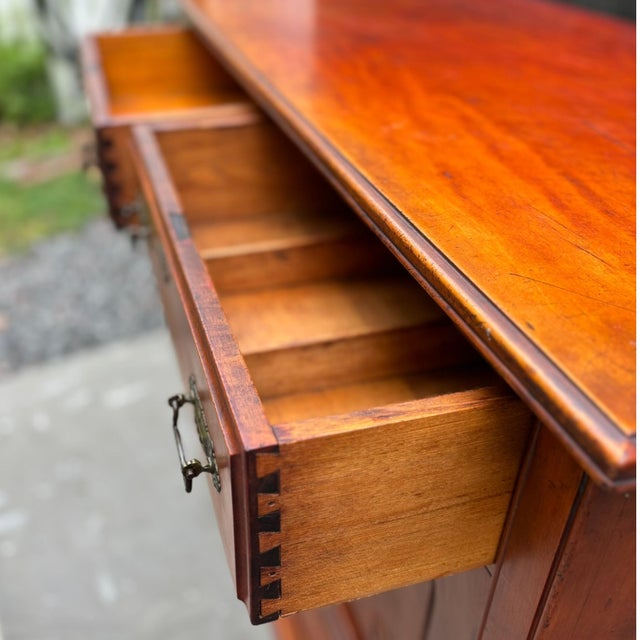 Antique Arts and Crafts Style Mirror Back Server For Sale - Image 10 of 12