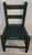 Folk Art Mid 19th Century Green Painted Child's Ladder Back Chair W/Green Leather Seat Cushion For Sale - Image 3 of 6