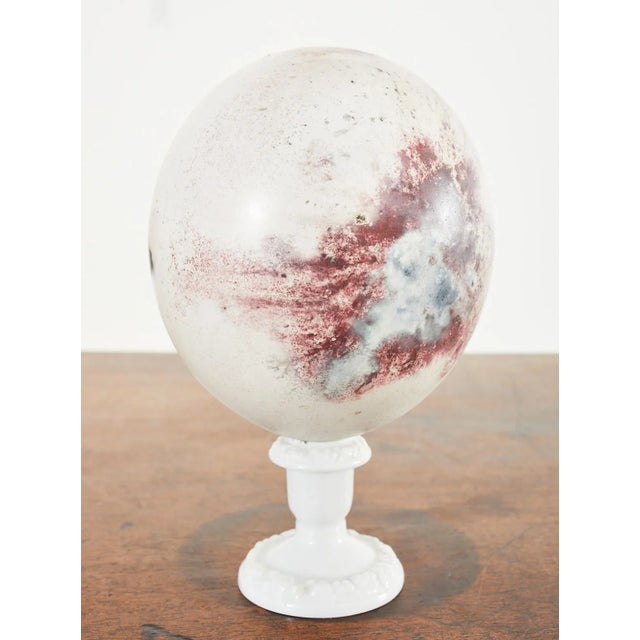 Set of Three Painted Dyed Ostrich Egg Specimens For Sale - Image 11 of 13