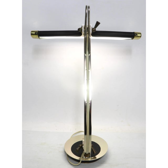 Adjustable Mid Century Harp Form Desk Lamp by Cannon Ca.1950's Made in Usa For Sale In New York - Image 6 of 10