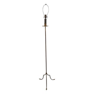19th Century Antique Baroque Gilded Iron Torchiere For Sale