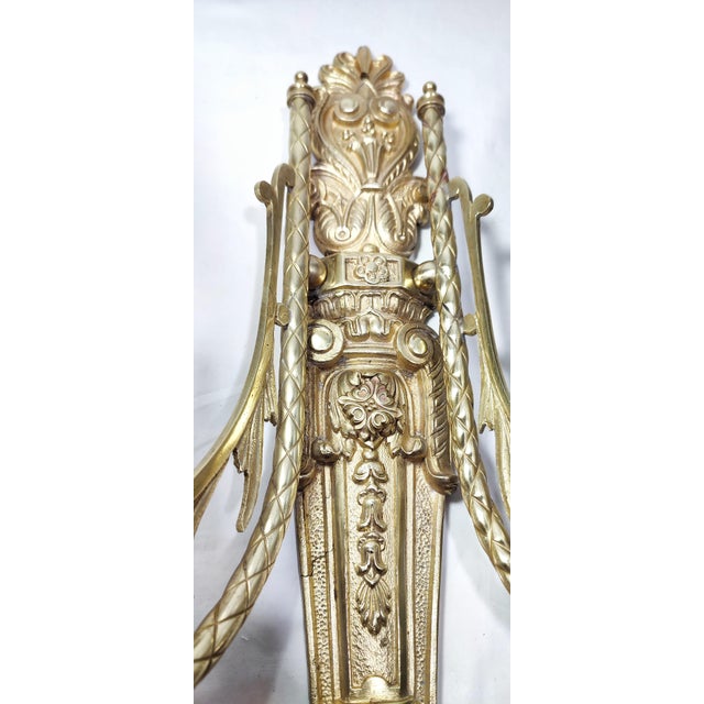 Metal Bronze Wall Light, France, 1950s For Sale - Image 7 of 11