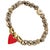 Red Heart Gold Hematite Stone Love Beaded Bracelet For Sale - Image 4 of 8