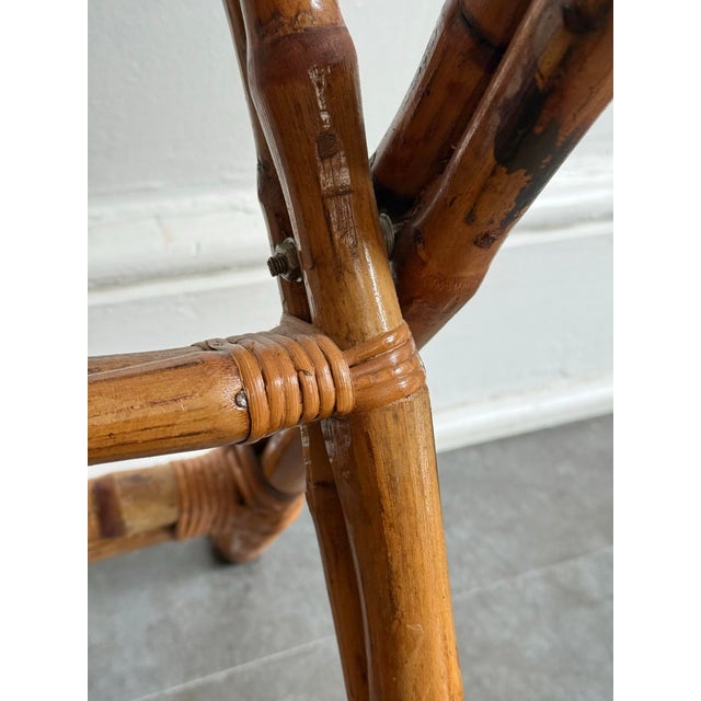 Vintage Bamboo and Wicker Folding Rack For Sale - Image 6 of 11