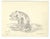 1943 drawing on paper of a kitten by Devon, UK artist William E. Wood. Signed lower right. Combined shipping available,...