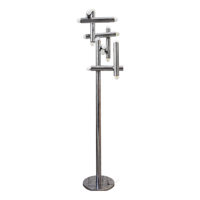 Italian 17-Light Floor Lamp by Goffredo Reggiani, 1970s For Sale