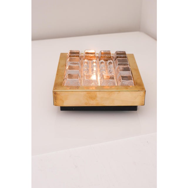 Swedish Brutalist Glass and Brass Wall Lamps from Falkenbergs Belysning, Set of 2 For Sale - Image 18 of 18