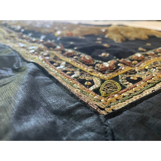 1980s Vintage Burmese Kalaga Elephant Tapestry Wall Hanging For Sale - Image 5 of 10