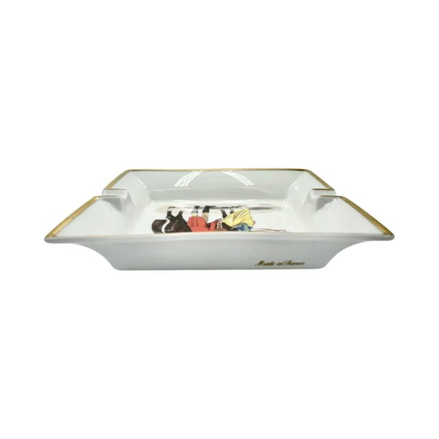 Vintage Hermes Paris Philippe Ledoux Equestrian Porcelain Ashtray For Sale - Image 14 of 15