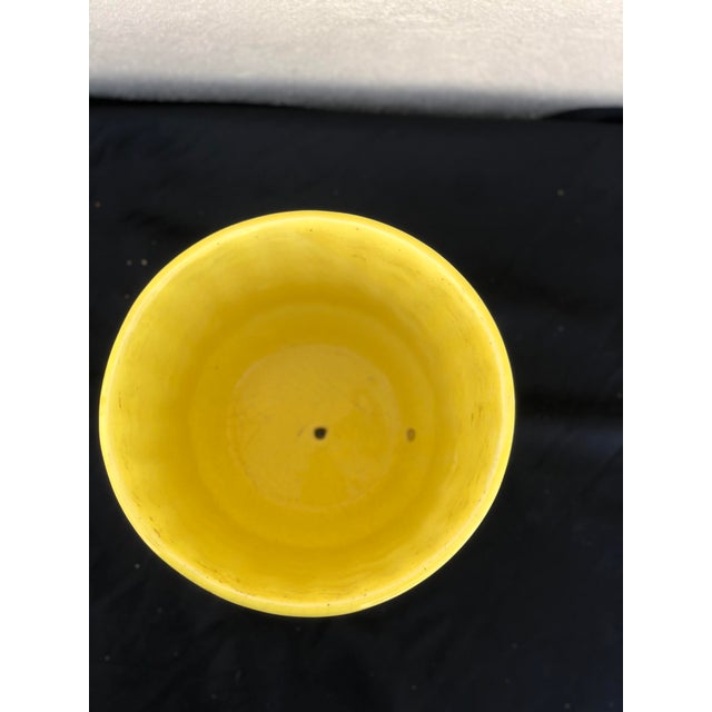 Mid 20th Century Vintage Mid-Century McCoy Yellow Bamboo Cache Pot Planter For Sale - Image 5 of 6