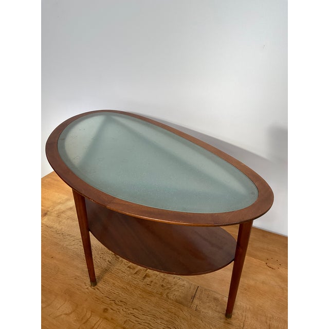 1950s Attributed to Anton Kildeberg Organic Kidney Shaped Mahogany Coffee Table For Sale - Image 13 of 18