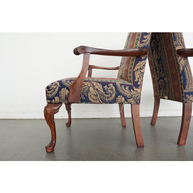 Vintage Parker Southern Upholstered Armchairs (Set of 2) For Sale - Image 9 of 15