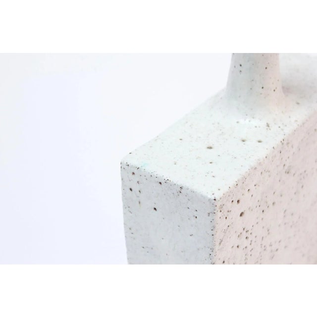 White Modernist Glazed Stoneware Vase by Bruno Gambone For Sale - Image 8 of 13