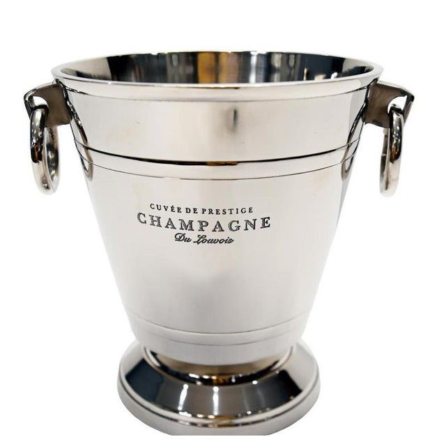 Silver French Silver-Plated Champagne Cuvee Cooler For Sale - Image 8 of 9