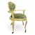 Antique Victorian Gold Carved Ornate Corner Chair On Casters Newly Reupholstered in Green Velvet Great to add to your...