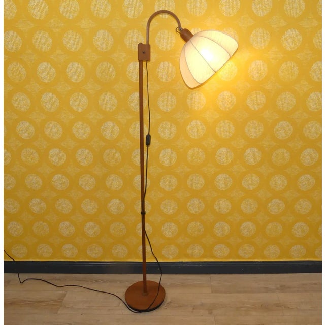 Brown Danish Teak Arc Lamp Floor Lamp from Domus, 1970s For Sale - Image 8 of 9
