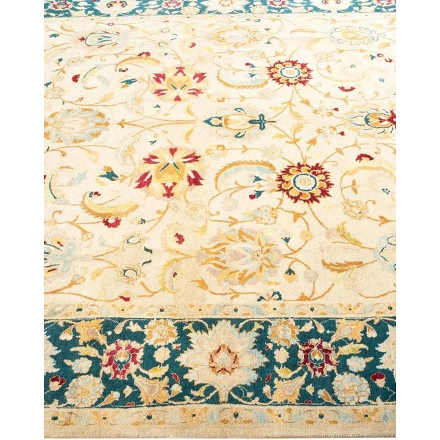 Solo Rugs Mogul, One-of-a-Kind Hand-Knotted Area Rug in Ivory, 6' 1" x 8' 10" For Sale - Image 4 of 8