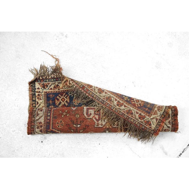 Black Antique Middle Eastern Hand-Woven Rug, 1880s For Sale - Image 8 of 18