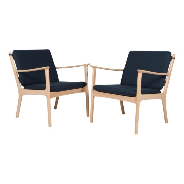 Beech Lounge Chair Model Pj112 attributed to Ole Wanscher, 1960s For Sale