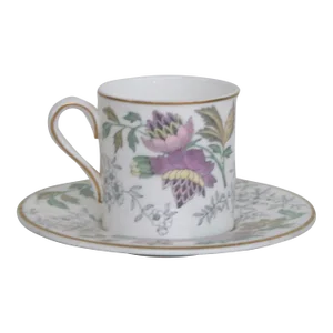 Wedgwood Bone China Avon Lavender Tea Coffee Espresso Cup and Saucer Set