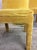Textile Set of 4 Post Modern Yellow Upholstered Parsons Dining Chairs For Sale - Image 7 of 12