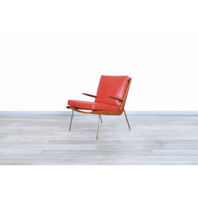 Wonderful Danish modern “Boomerang” lounge chair designed by Peter Hvid and Orla Molgaard-Nielsen for France & Daverkosen...
