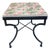 Tropical Flamingo Tile-Top Side Table With Wrought Iron Base For Sale
