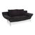 Modern 1600 Two-Seater Sofa in Black Fabric from Rolf Benz For Sale - Image 3 of 15