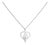 Espira 10K White Gold .03 Cttw Diamond-Accented Round-Cut Diamond Swirl Open Heart 18" Pendant Necklace (I-J Color, I2-I3 Clarity) For Sale